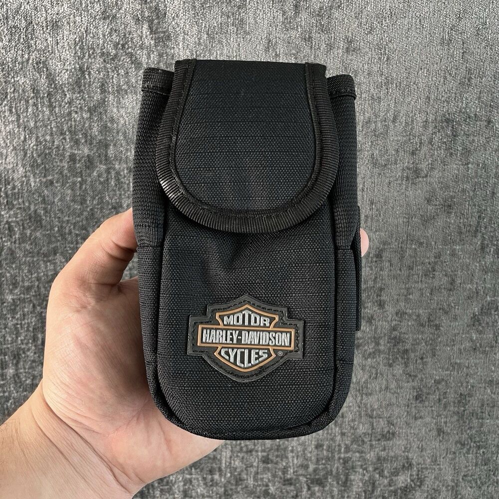 Harley Davidson Black Motorcycle Goggles Belt Clip Storage Bag Sunglasses Case